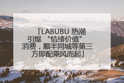 LABUBU 热潮引爆 “情绪价值” 消费，顺丰同城等第三方即配乘风而起